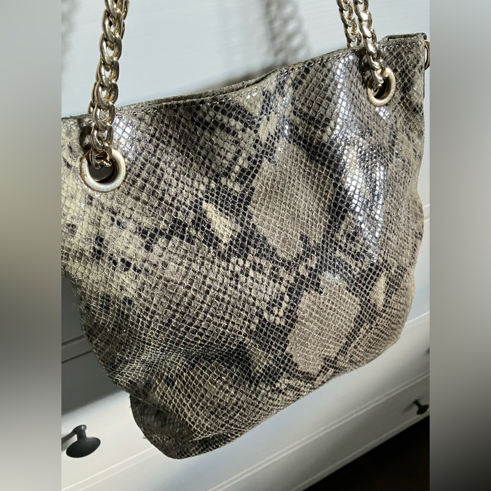 Michael Kors Green/Black Python Embossed Suede Ch… - image 2